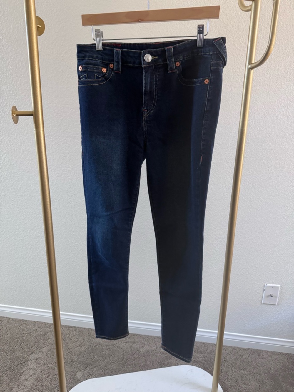 True Religion Women’s Mid Rise Super Skinny